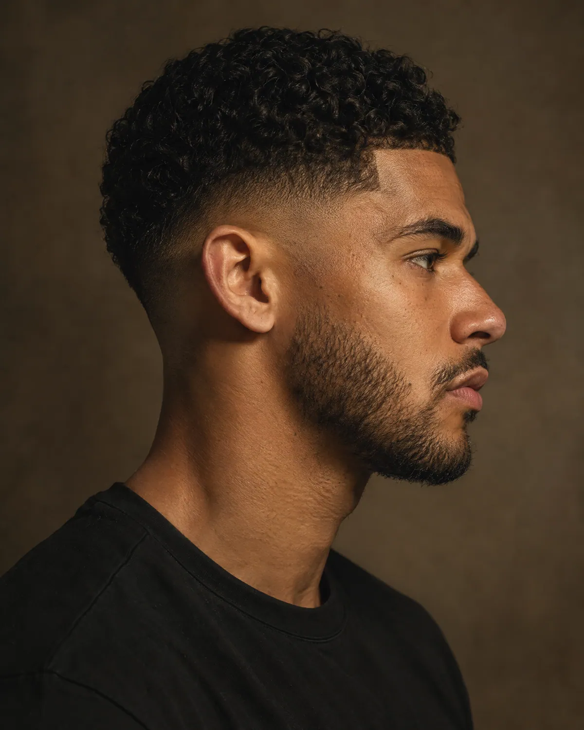 Natural taper, generated editorial barbering photograph